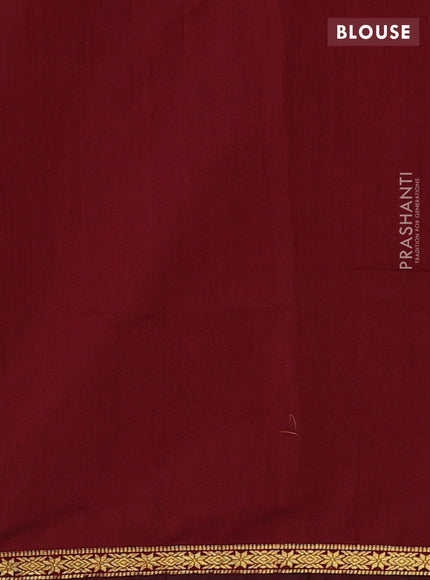 Green & Maroon Semi Maheshwari Cotton - Buttas