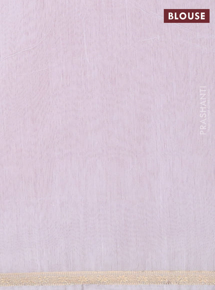 Candy Pink & Off White Semi Maheshwari Cotton - Buttas