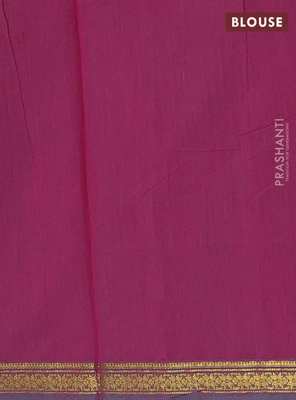 Green & Pink Semi Maheshwari Cotton - Buttas