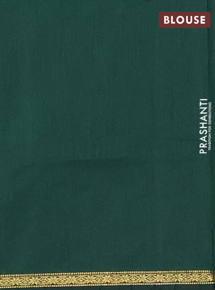 Green & Bottle Green Semi Maheshwari Cotton - Buttas