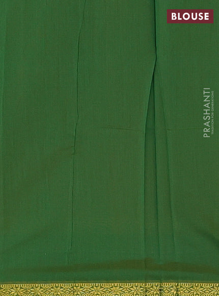 Peach Orange & Green Semi Maheshwari Cotton - Buttas