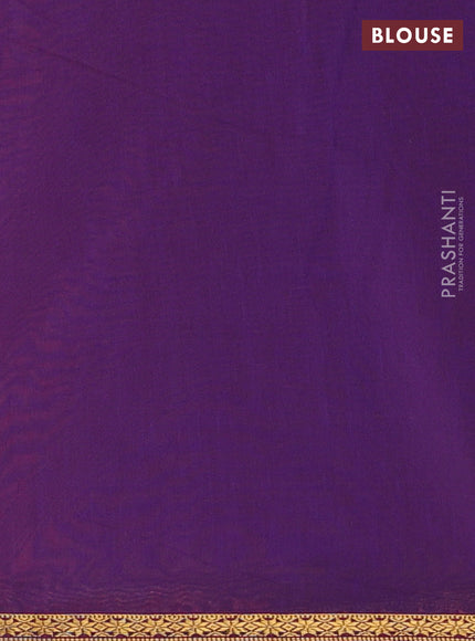 Orange & Purple Semi Maheshwari Cotton - Buttas