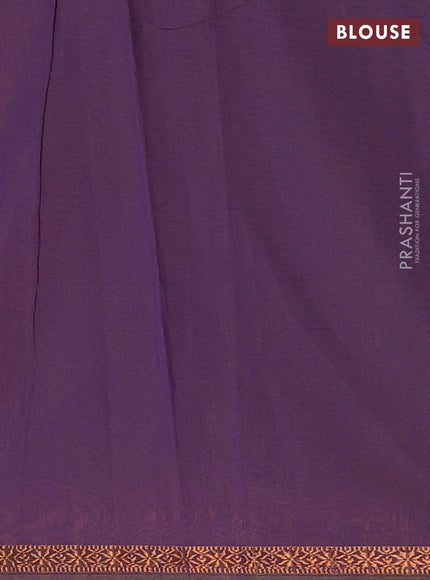 Orange & Purple Semi Maheshwari Cotton - Buttas