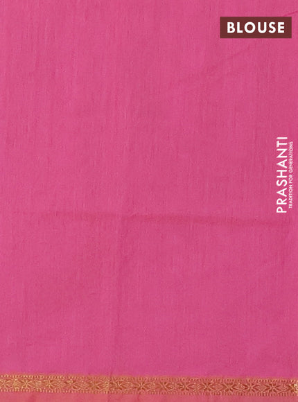 Cs Blue & Pink Semi Maheshwari Cotton - Buttas