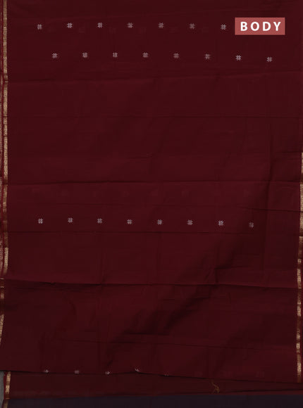 Maroon & Wine Semi Maheshwari Cotton - Buttas
