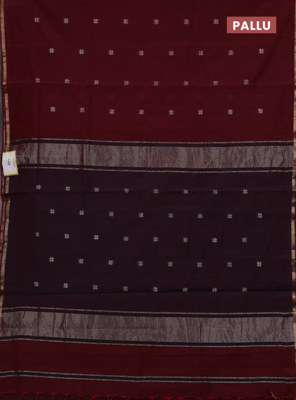 Maroon & Wine Semi Maheshwari Cotton - Buttas