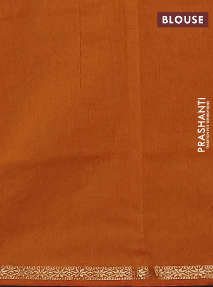 Maroon & Rust Semi Maheshwari Cotton - Buttas