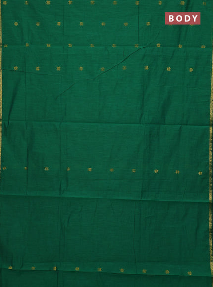 Green & Maroon Semi Maheshwari Cotton - Buttas