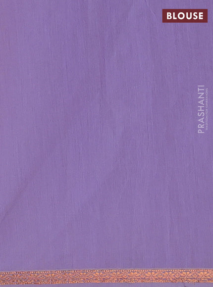 Peach & Lavender Semi Maheshwari Cotton - Buttas