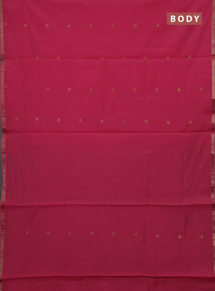 Pink & Elaichi Green Semi Maheshwari Cotton - Buttas