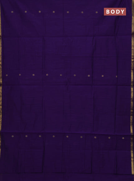 Purple & Maroon Semi Maheshwari Cotton - Buttas