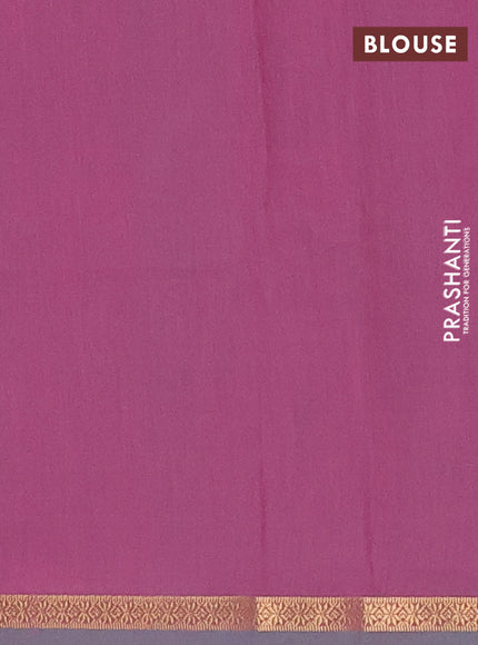 Teal Blue & Mauve Pink Semi Maheshwari Cotton - Buttas