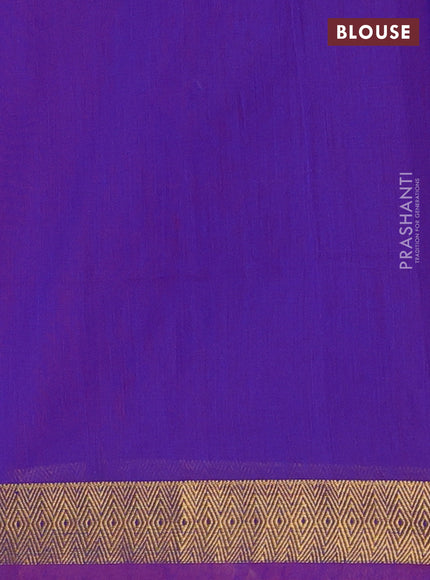 Candy Pink & Violet Semi Maheshwari Cotton - Buttas