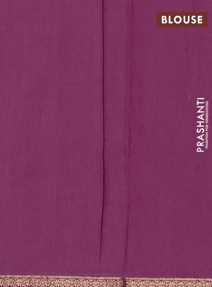 Purple & Elaichi Green Semi Maheshwari Cotton - Buttas