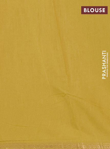Peach Orange & Mustard Yellow Semi Maheshwari Cotton - Buttas