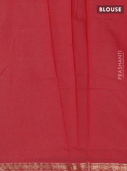 Maroon & Green Semi Maheshwari Cotton - Buttas