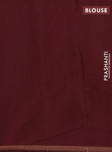 Blue & Maroon Semi Maheshwari Cotton - Buttas