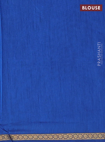 Black & Blue Semi Maheshwari Cotton - Buttas