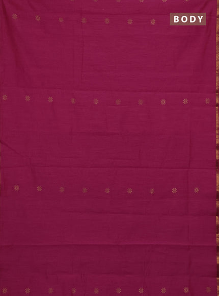 Pink & Green Semi Maheshwari Cotton - Buttas