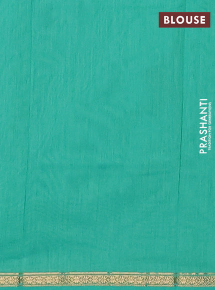 Maroon & Pastel Green Semi Maheshwari Cotton - Buttas