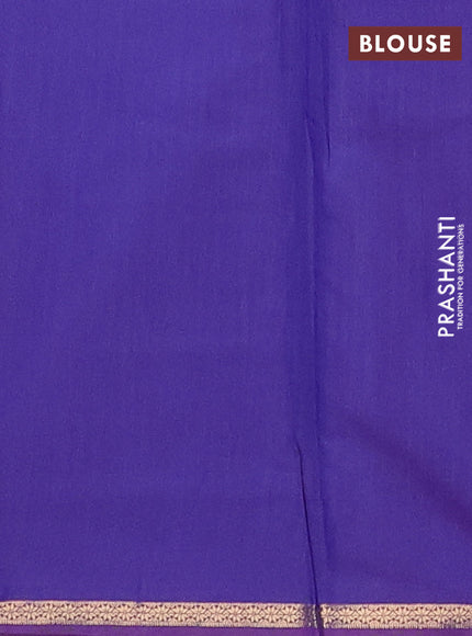 Peach Orange & Violet Semi Maheshwari Cotton - Buttas