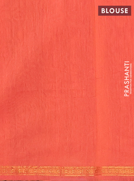 Maroon & Orange Semi Maheshwari Cotton - Buttas