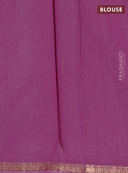 Purple & Green Semi Maheshwari Cotton - Buttas