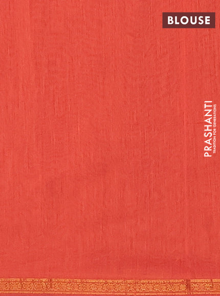 Maroon & Orange Semi Maheshwari Cotton - Buttas