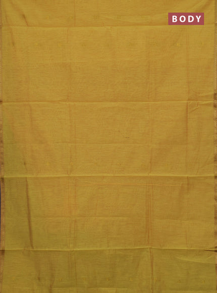 Yellow & Pink Semi Maheshwari Cotton - Buttas