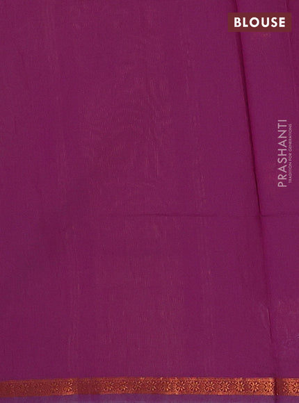 Mustard Yellow & Purple Semi Maheshwari Cotton - Buttas