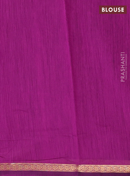 Green & Purple Semi Maheshwari Cotton - Buttas