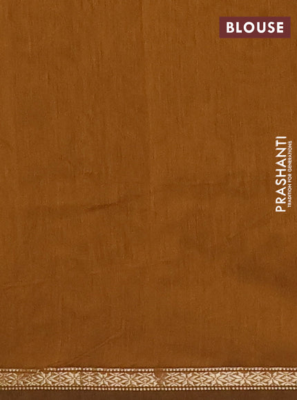 Black & Mustard Yellow Semi Maheshwari Cotton - Buttas