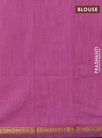 Coffee Brown & Mauve Pink Semi Maheshwari Cotton - Buttas