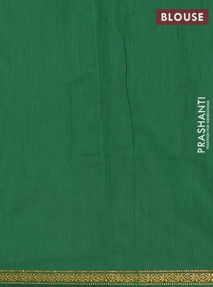 Elaichi Green & Green Semi Maheshwari Cotton - Buttas