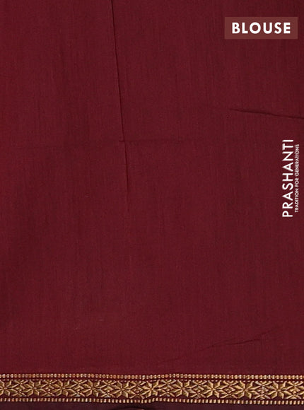 Green & Maroon Semi Maheshwari Cotton - Buttas