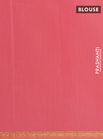 Sandal & Pink Semi Maheshwari Cotton - Buttas