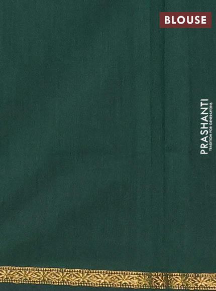 Maroon & Bottle Green Semi Maheshwari Cotton - Buttas