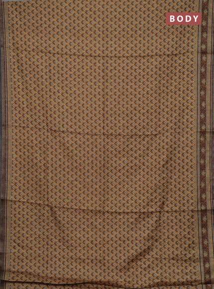 Beige Semi Tussar Saree