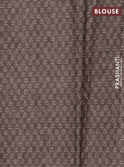 Beige Semi Tussar Saree