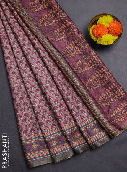 Pink Semi Tussar Saree