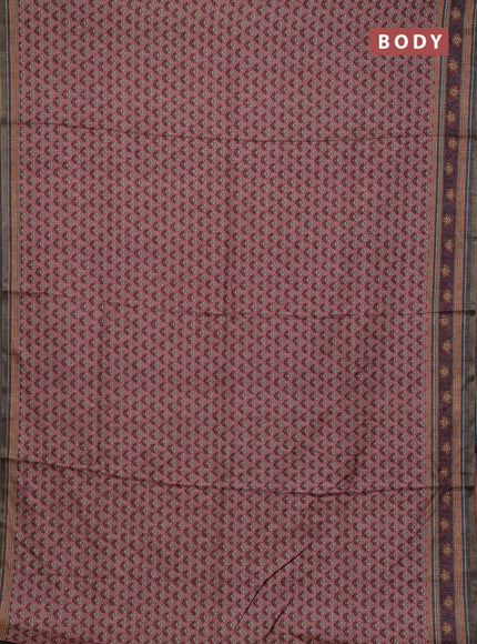 Pink Semi Tussar Saree