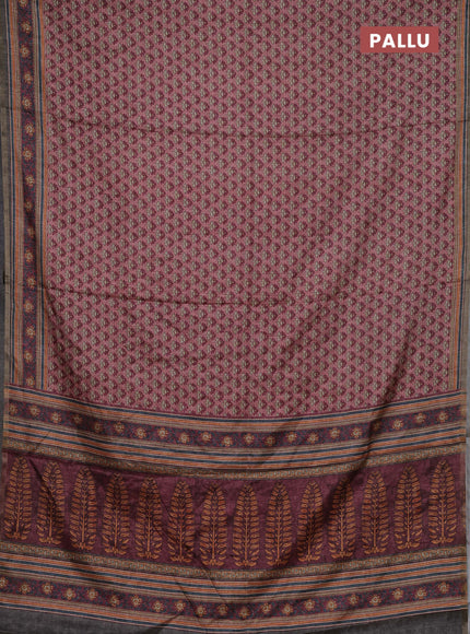Pink Semi Tussar Saree