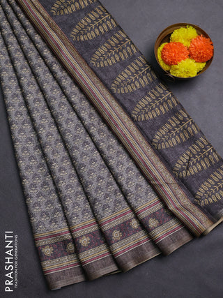 Grey Semi Tussar Saree