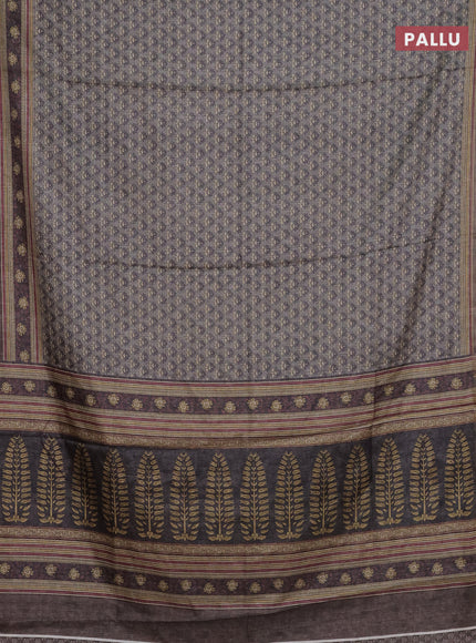 Grey Semi Tussar Saree