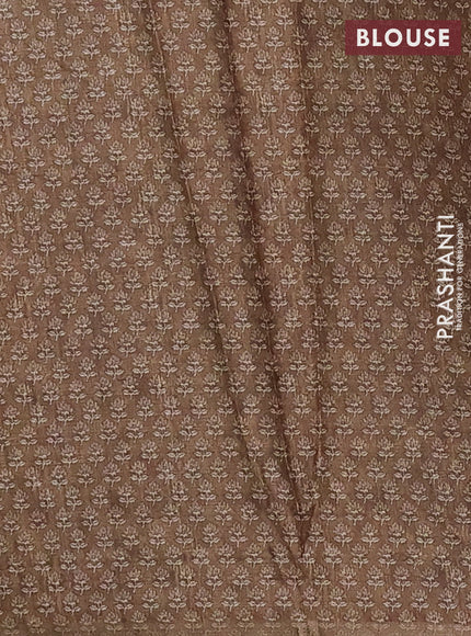 Rust Semi Tussar Saree
