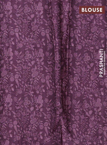Purple Semi Tussar Saree