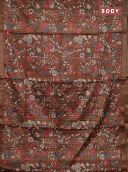 Sandal Semi Tussar Saree