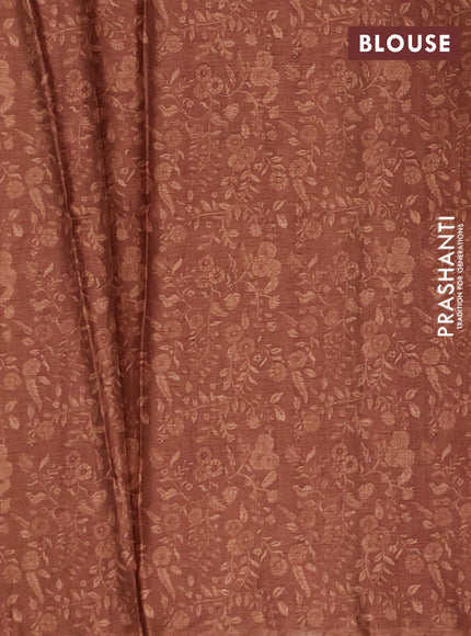 Sandal Semi Tussar Saree