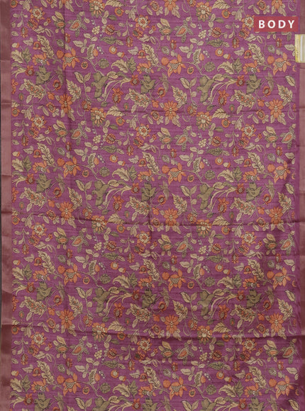 Lavender Semi Tussar Saree