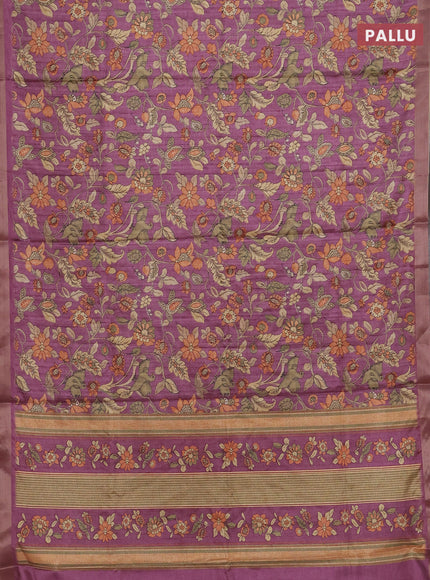 Lavender Semi Tussar Saree